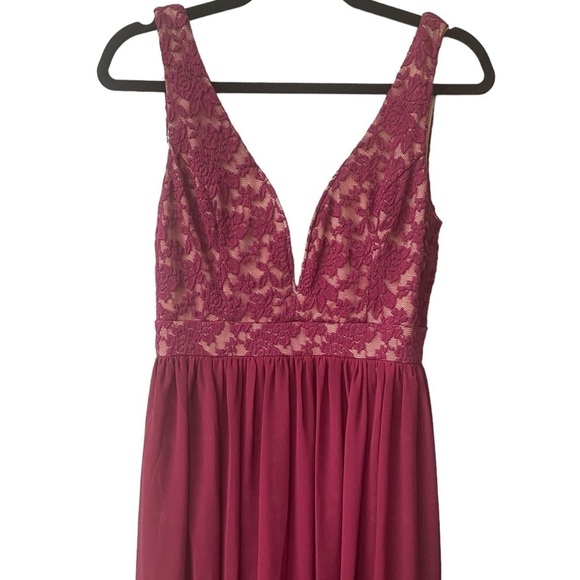 Lulus Make Way for Wonderful Berry Red Lace Maxi Dress Medium - Picture 5 of 11